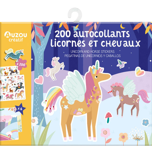 Ma pochette d'artiste - Autocallants Licorne et Chevaux - Auzou