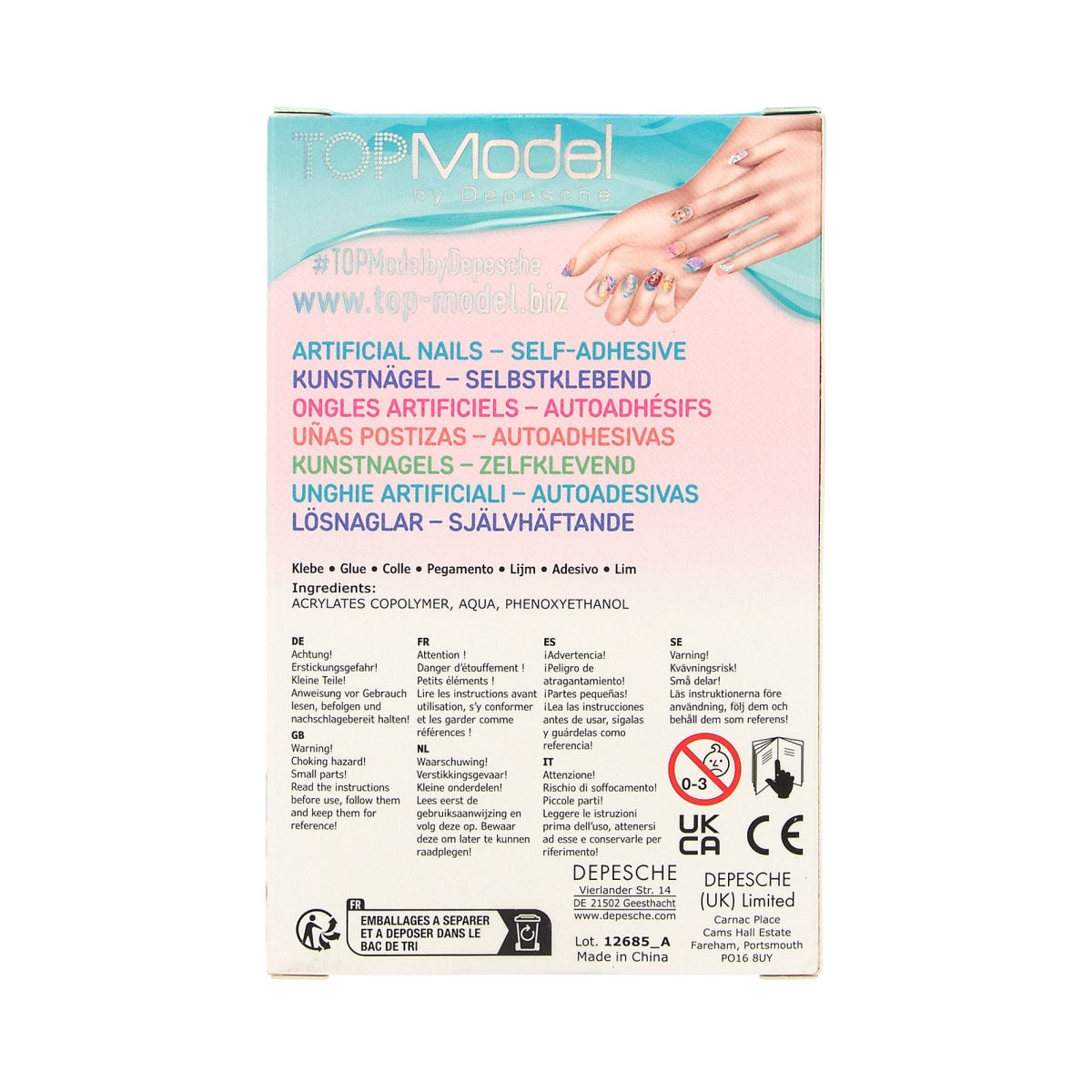 TOPModel Faux ongles plats BEAUTY and ME - Depesche