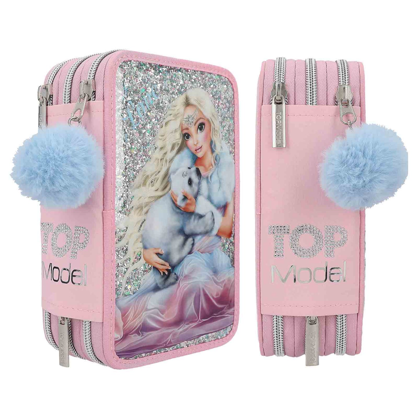 TOPModel trousse à crayons 3 compartiments rose ICEWORLD - Depesche
