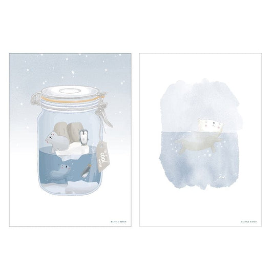 poster polar jar little dutch bleu decoartion mur bebe accrobebe