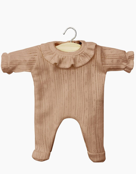 Babies – Dors bien Camille en coton pointillé rayures cassonade - Minikane