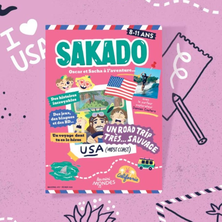 Le magazine enfants Sakado l'ouest américain  8-11 ans - Les Mini Mondes
