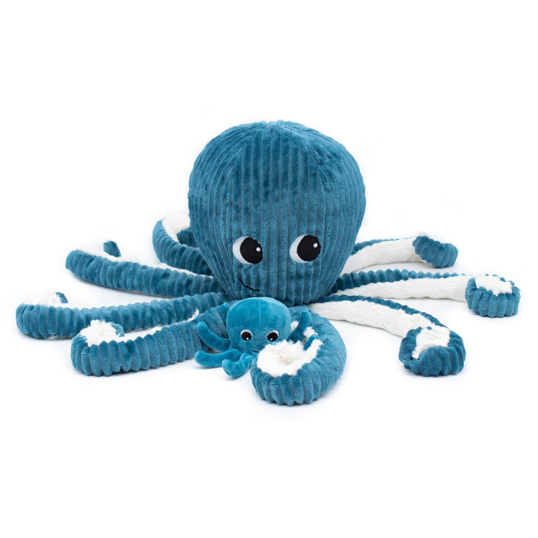 Peluche FILOU Ptipotos Pieuvre Géante et son bébé bleu - Les Déglingos