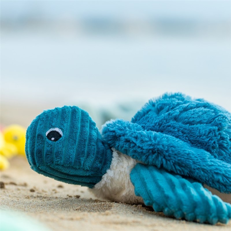 Peluche SAUVENOU Ptipotos tortue maman bébé bleu - Les Déglingos